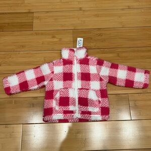 The Children's Place Pink and White Fleece Jacket